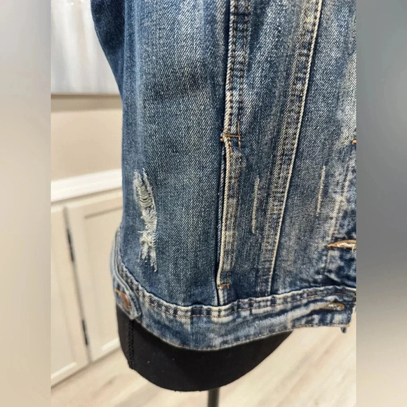 🔴Boom Boom Denim Jean Distressed Vest - Picture 4 of 6